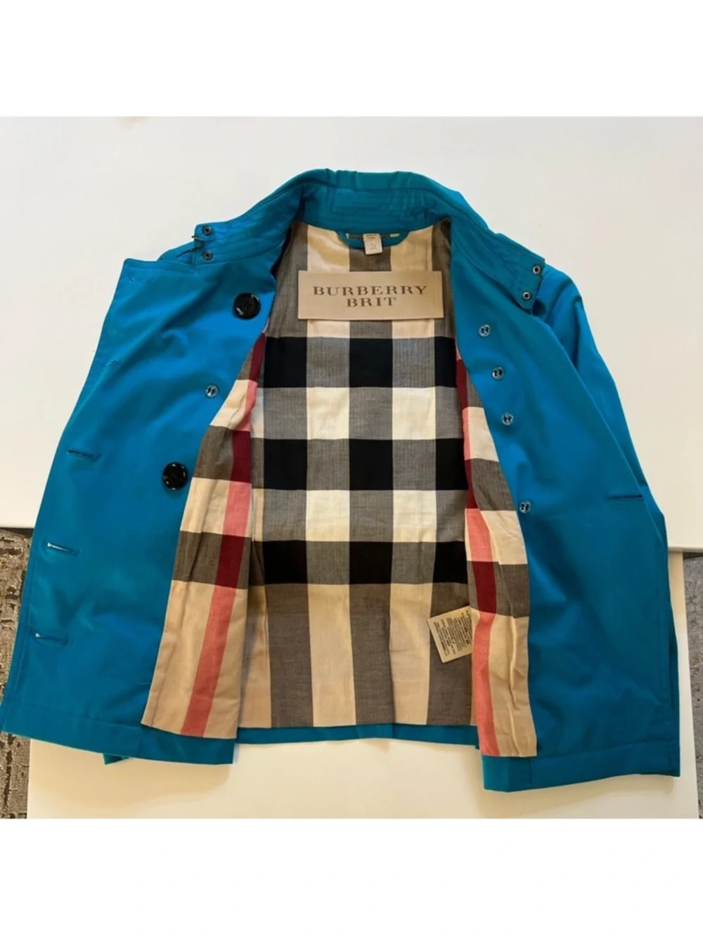 Burberry Brit Blue Double Breasted
Trench Coat  (perfect for spring )🌼💐 - Picture 3 of 6